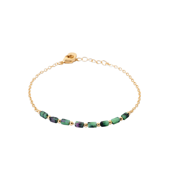 Bracelet Plaqué Or & Rubis Zoisite Aphonia