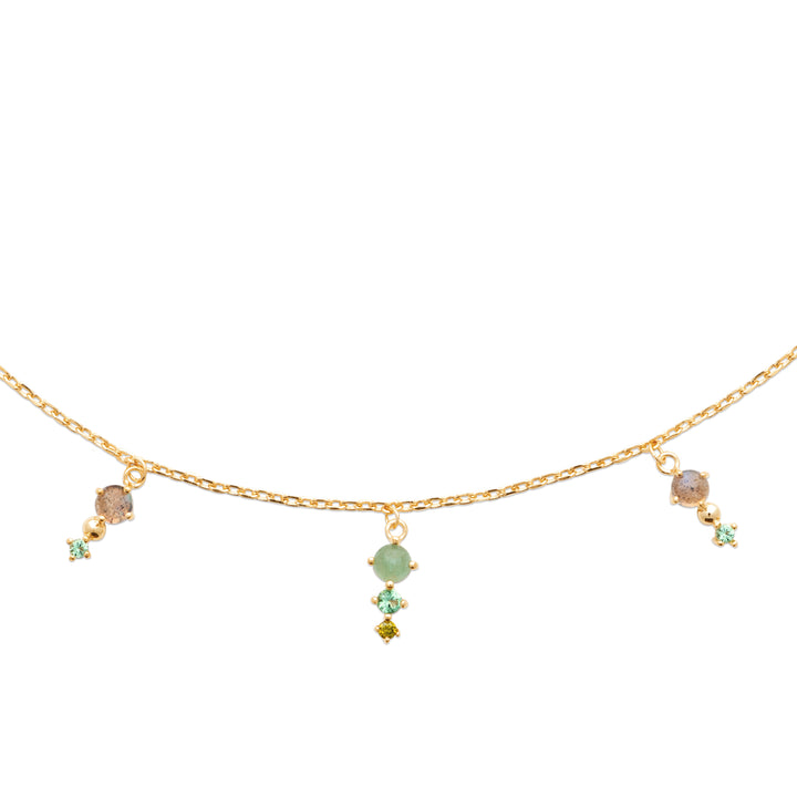 Collier Plaqué Or & Oz Rosa