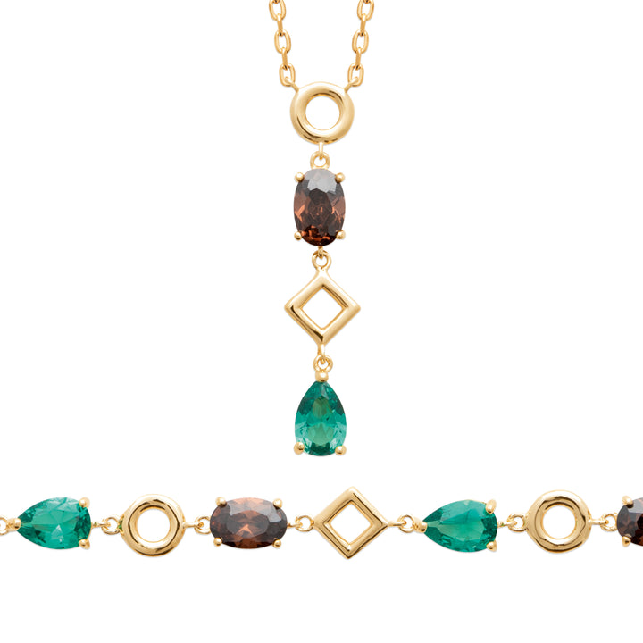 Collier Plaqué Or & Oz cravate Serena