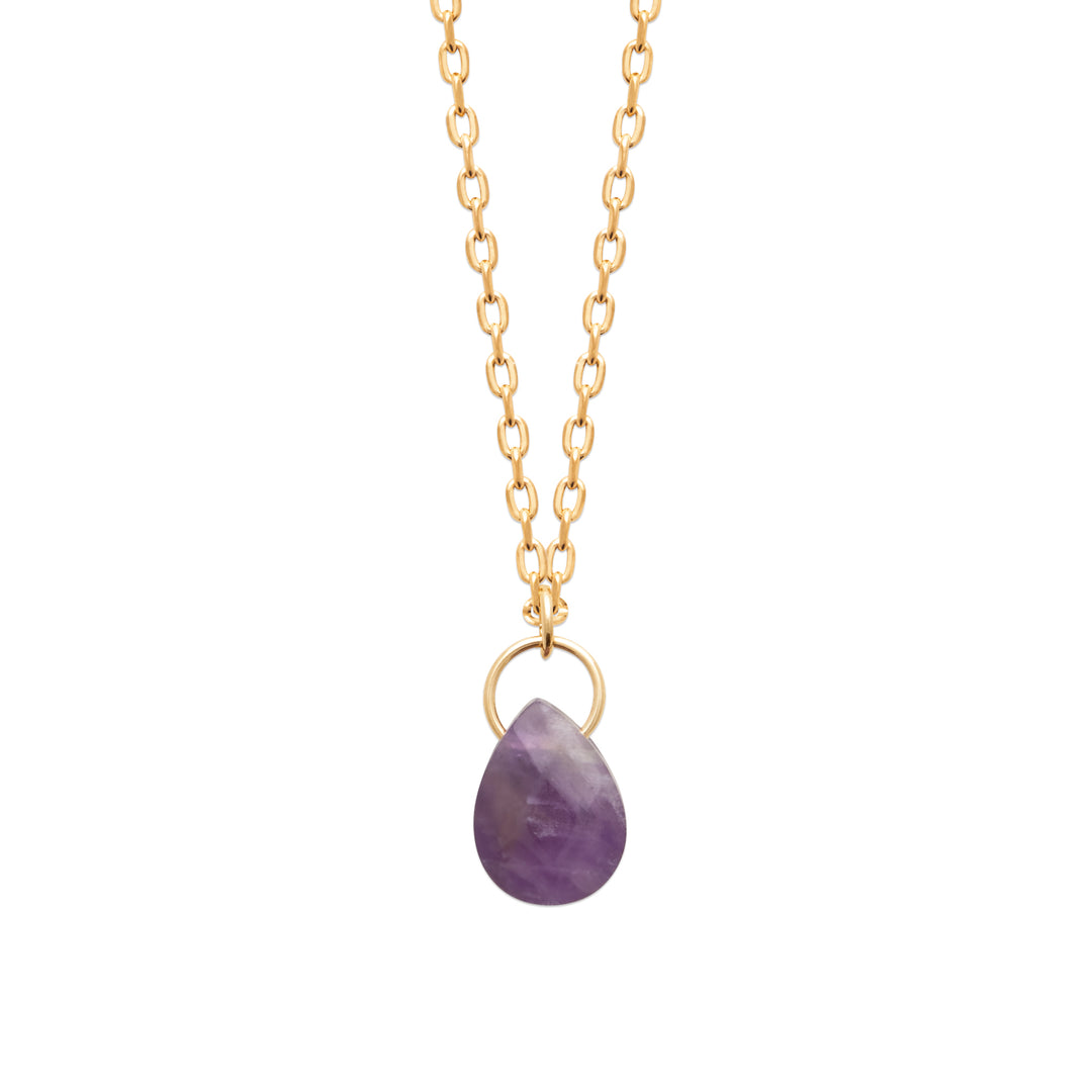 Collier Plaqué or & Amethyste Soraya