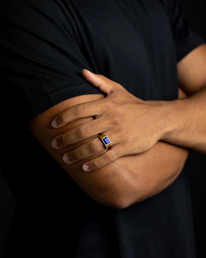 Bague Credo Gold Blue CRE05
