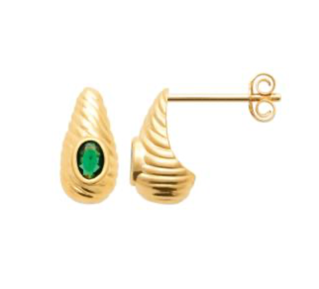 Boucles d'oreilles Plaqué Or & Oz puces Clover