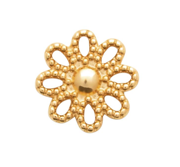 Piercing Plaqué or Tige Titane Flor