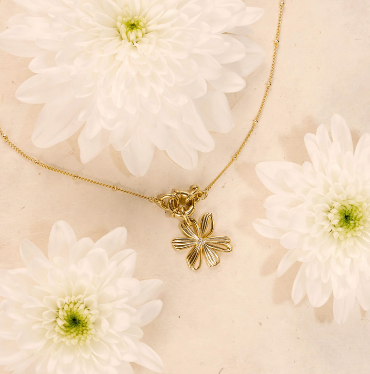 Collier Plaqué Or & Oz Pivoine Saunier
