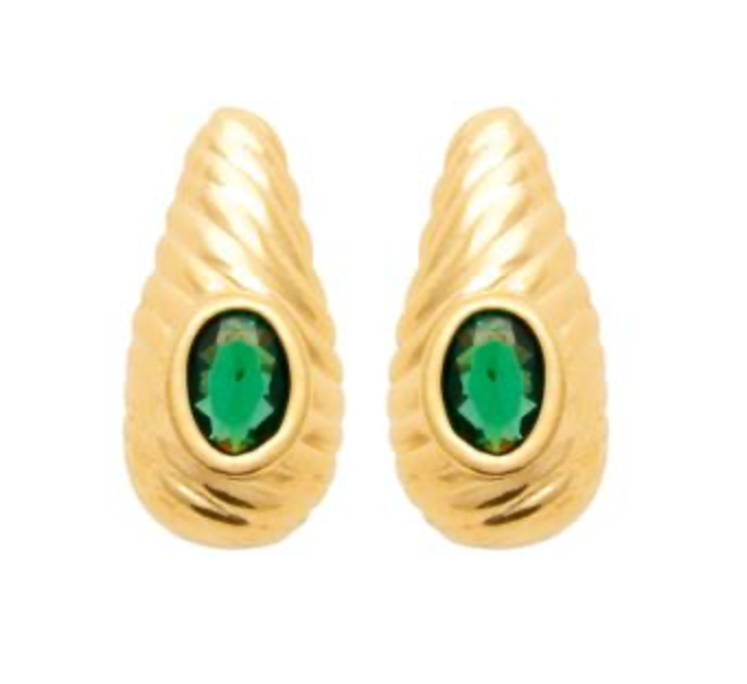 Boucles d'oreilles Plaqué Or & Oz puces Clover