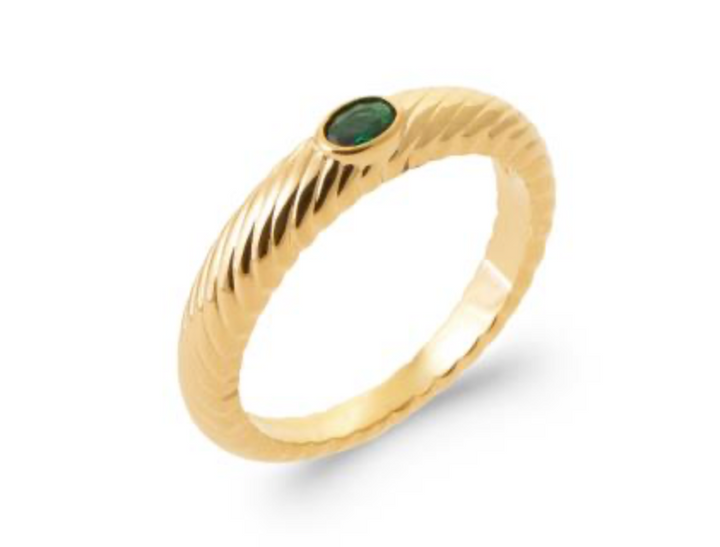 Bague Plaqué Or & Oz Clover