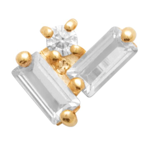 Piercing Plaqué or & OZ Tige Titane Leane