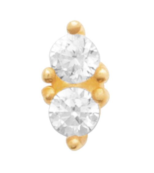 Piercing Plaqué or & OZ Tige Titane Myrtille