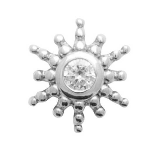 Piercing Argent 925 & OZ Tige Titane Soleina