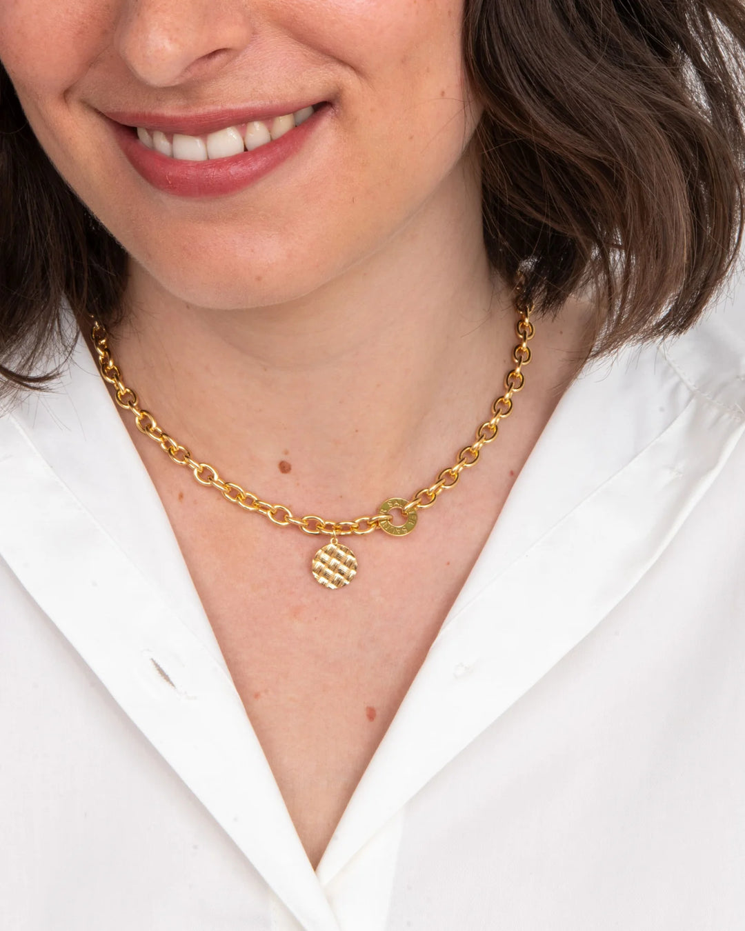 Collier Plaqué Or Matelassage Saunier