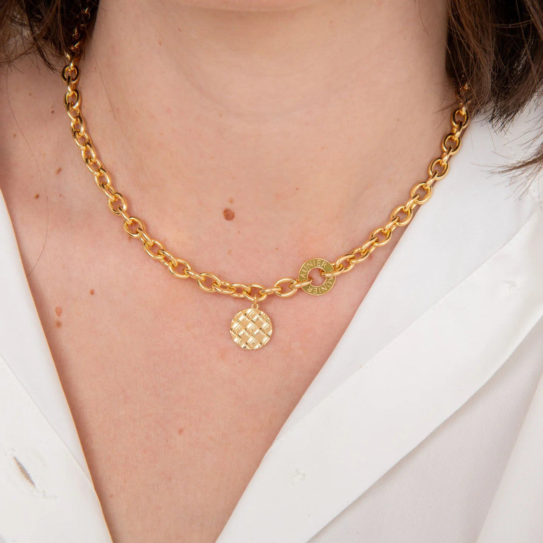 Collier Plaqué Or Matelassage Saunier