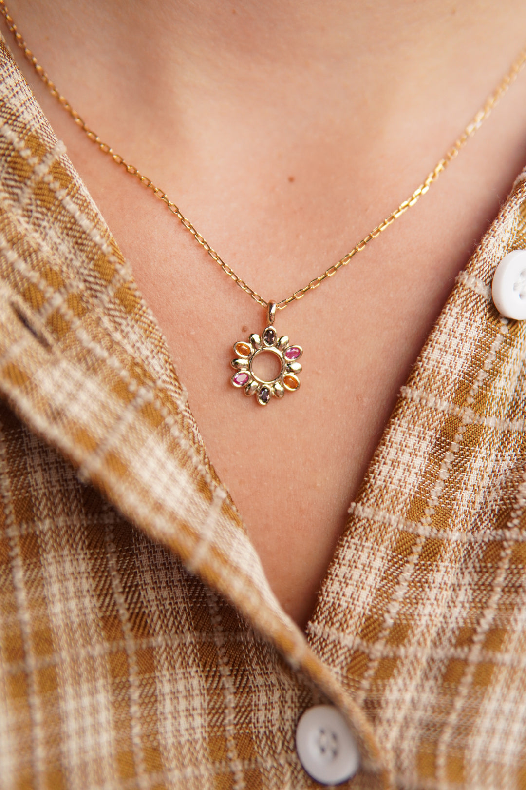Collier Plaqué Or & Oz Pinkbell