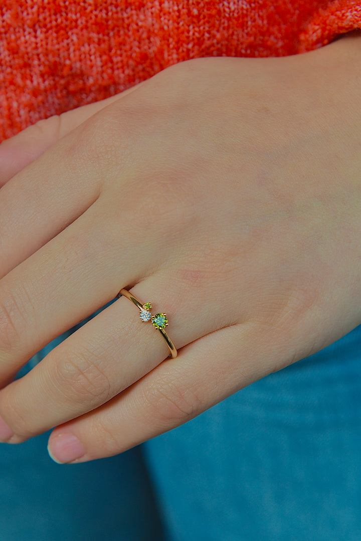Bague Plaqué Or & Oz Azilisse