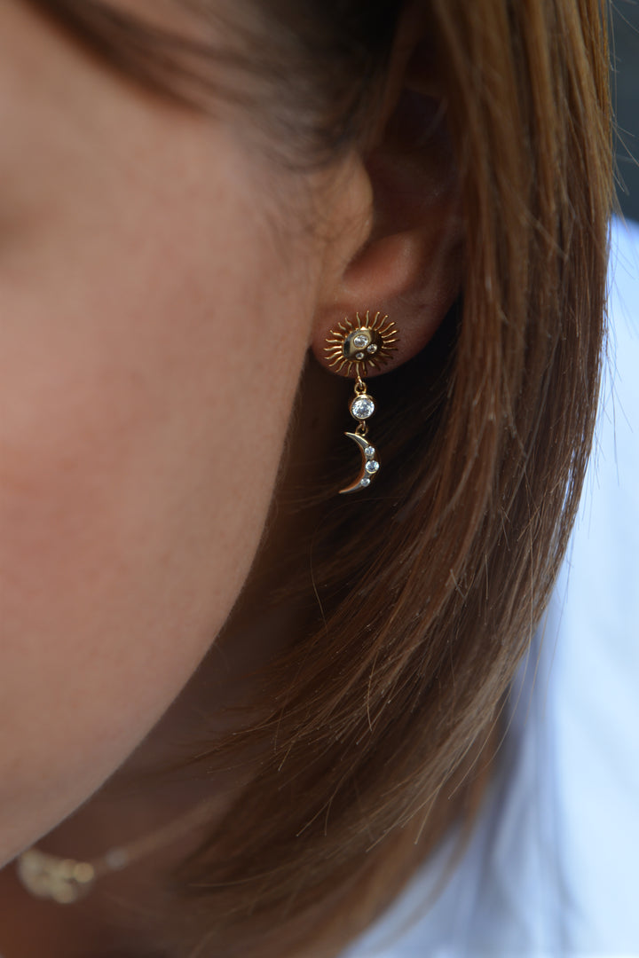Boucles d'oreilles Plaqué Or & Oz Univers