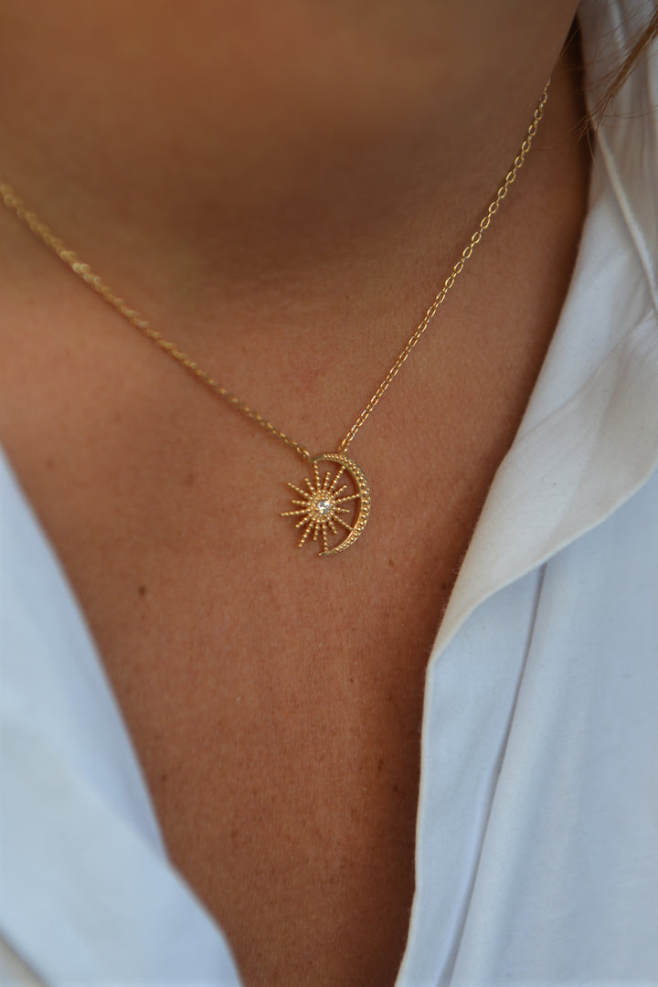Collier Plaqué Or & Oz Lactée