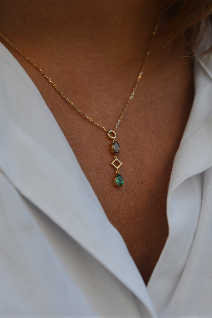 Collier Plaqué Or & Oz cravate Serena