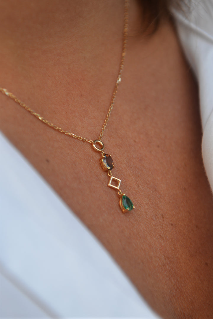Collier Plaqué Or & Oz cravate Serena