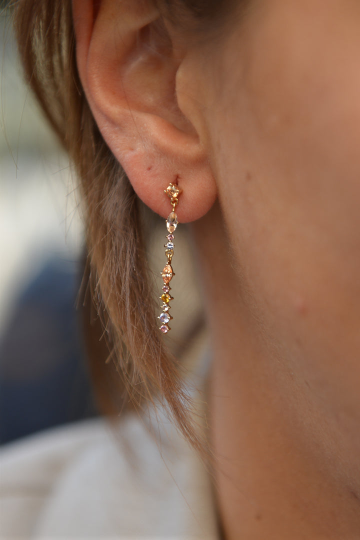 Boucles d'oreilles Plaqué Or & OZ pendantes Carly
