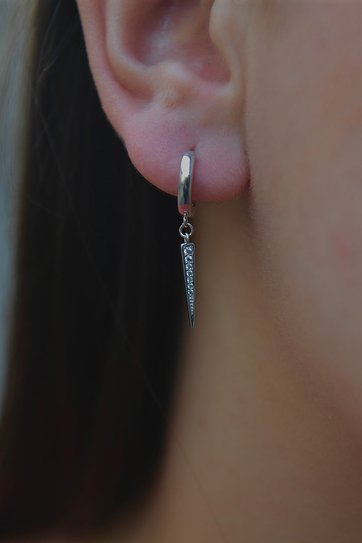 Boucles d'oreilles Argent 925 créoles pampilles Laïka
