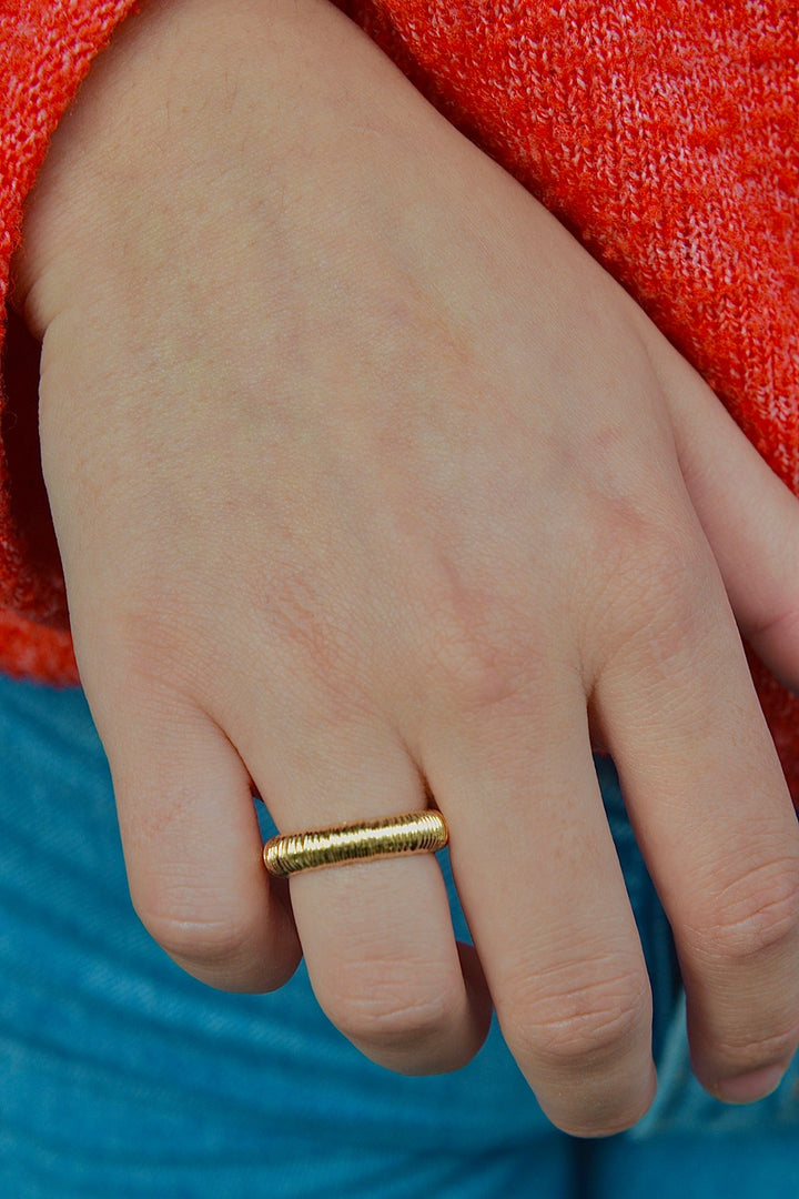Bague Plaqué Or Alliance Santiago