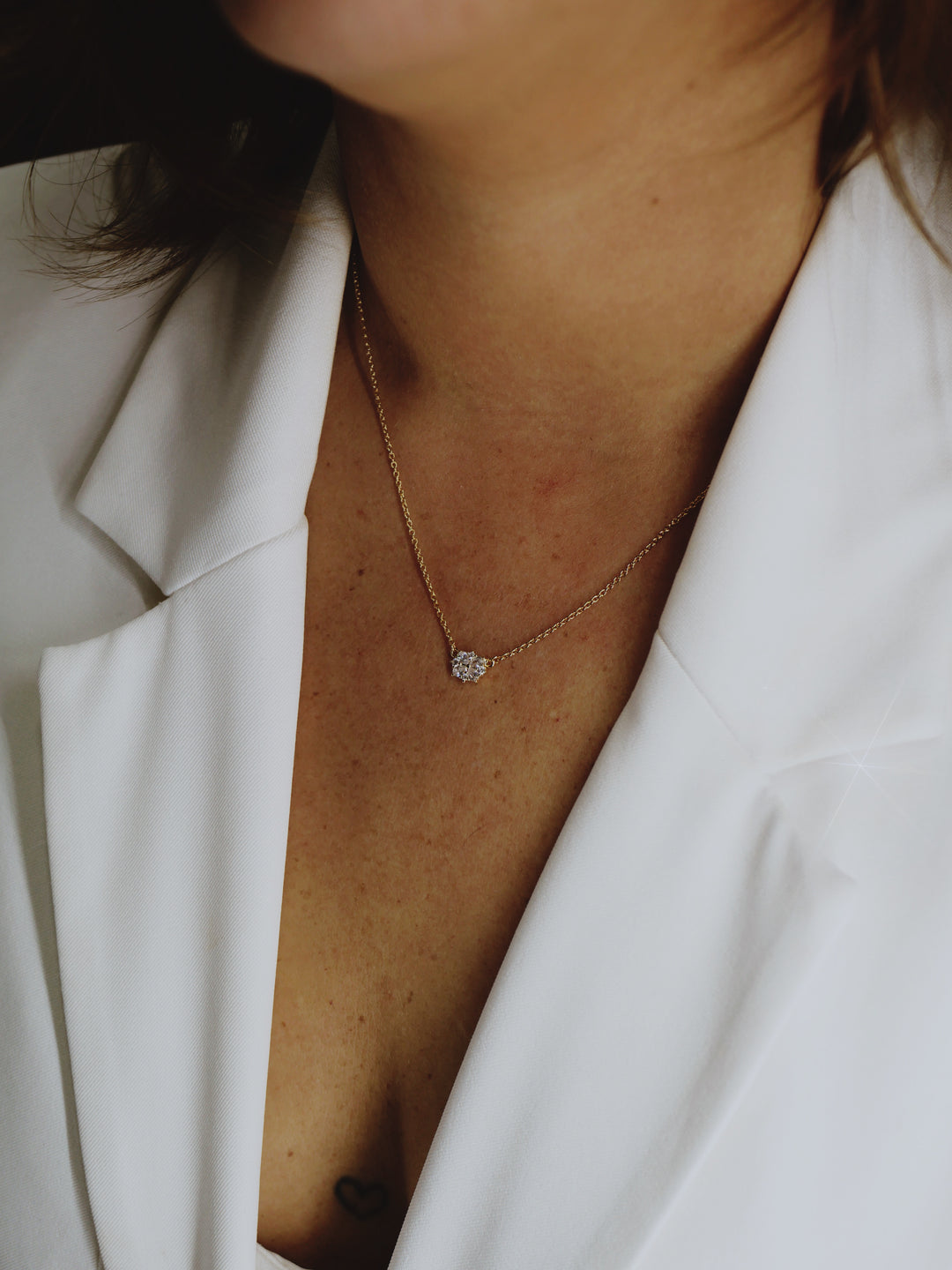 Collier Plaqué Or & Oz Nenuphar