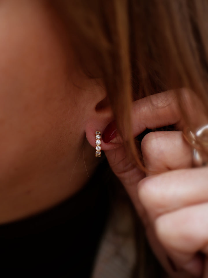 Boucles d'oreilles Plaqué Or & Oz Lya