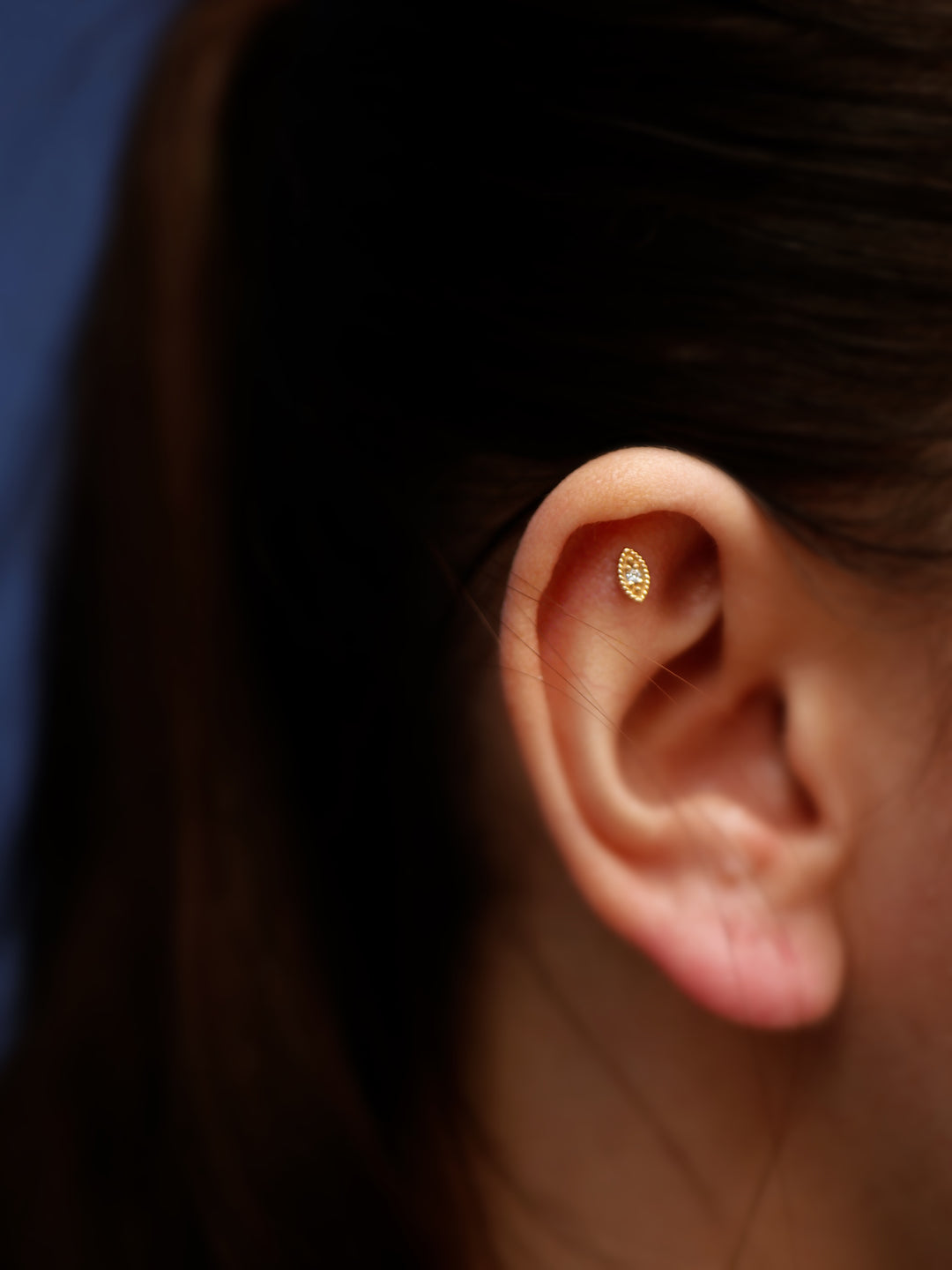 Piercing Plaqué or & Oz Tige Titane Aurel