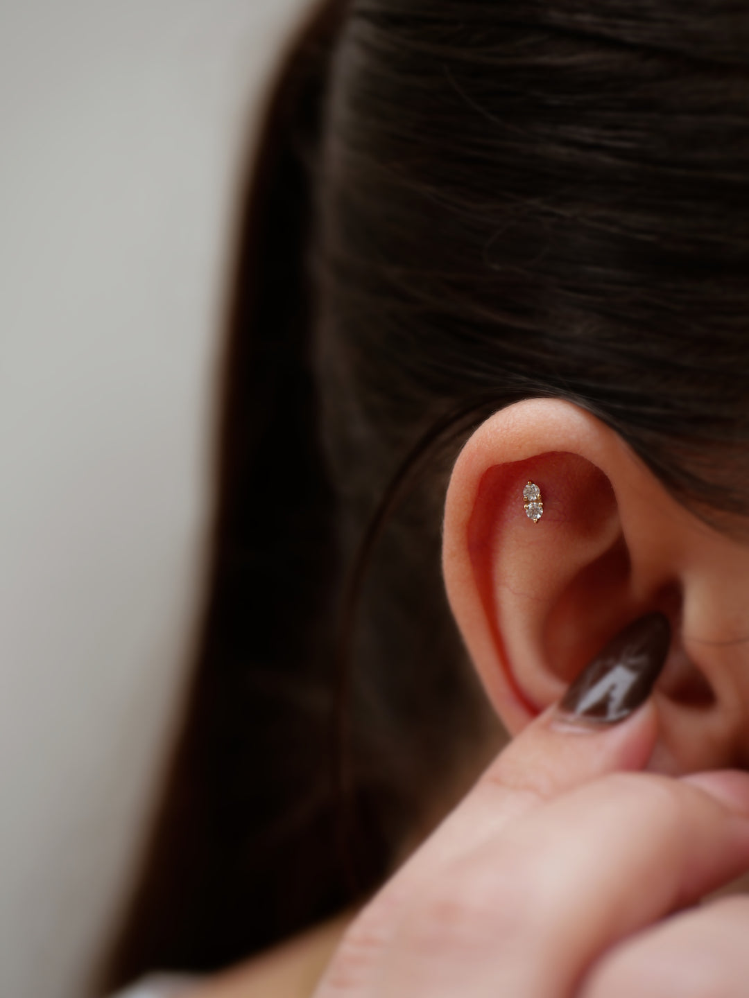 Piercing Plaqué or & OZ Tige Titane Myrtille