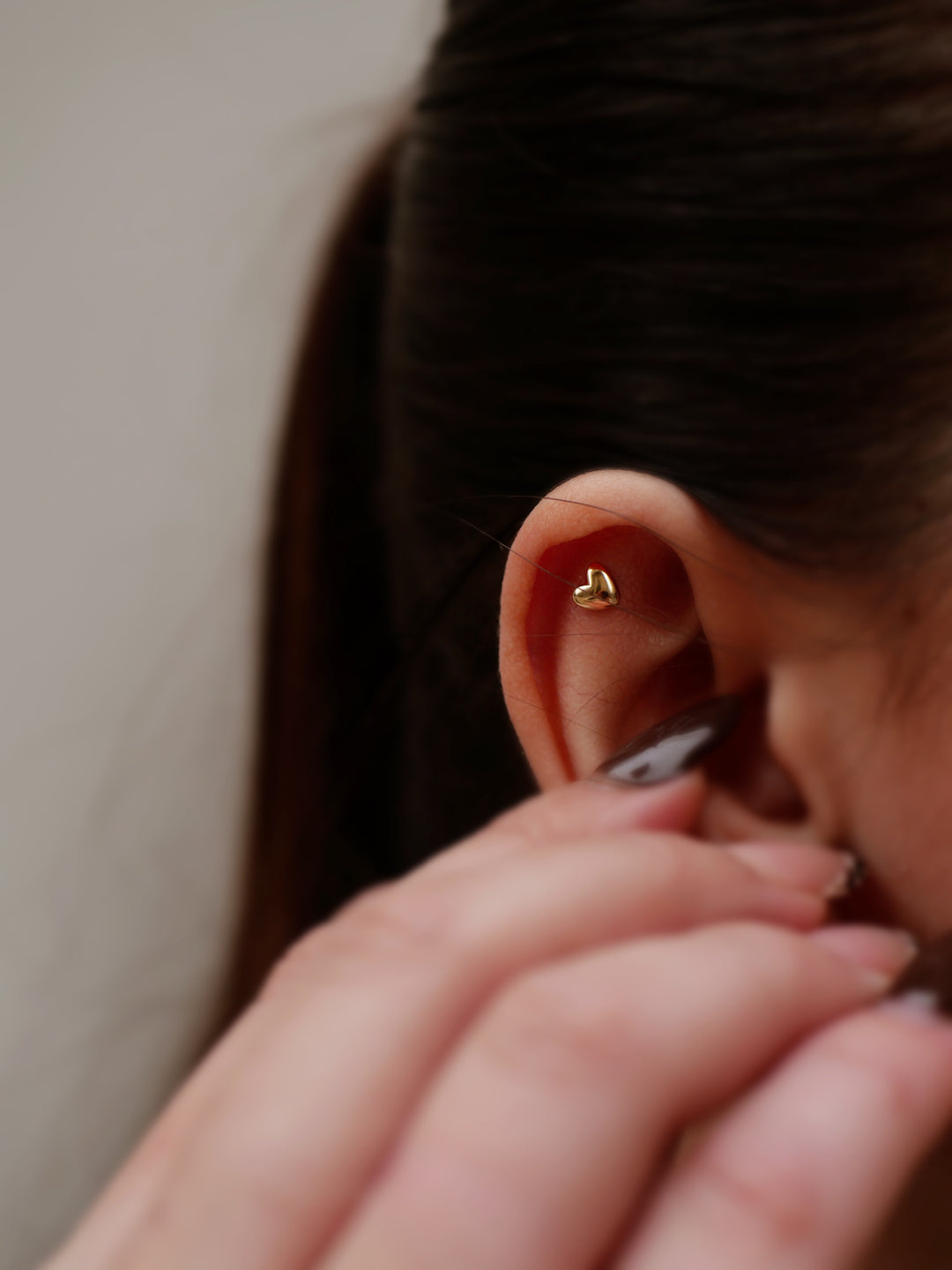 Piercing Plaqué or Tige Titane Corazón