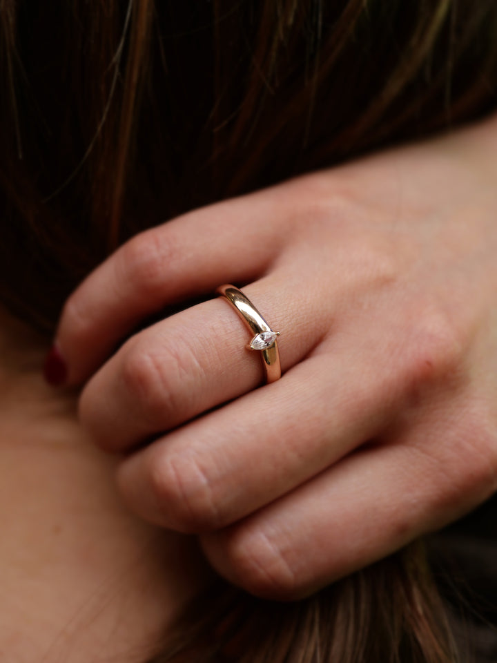 Bague Plaqué Or & Oz Adélie