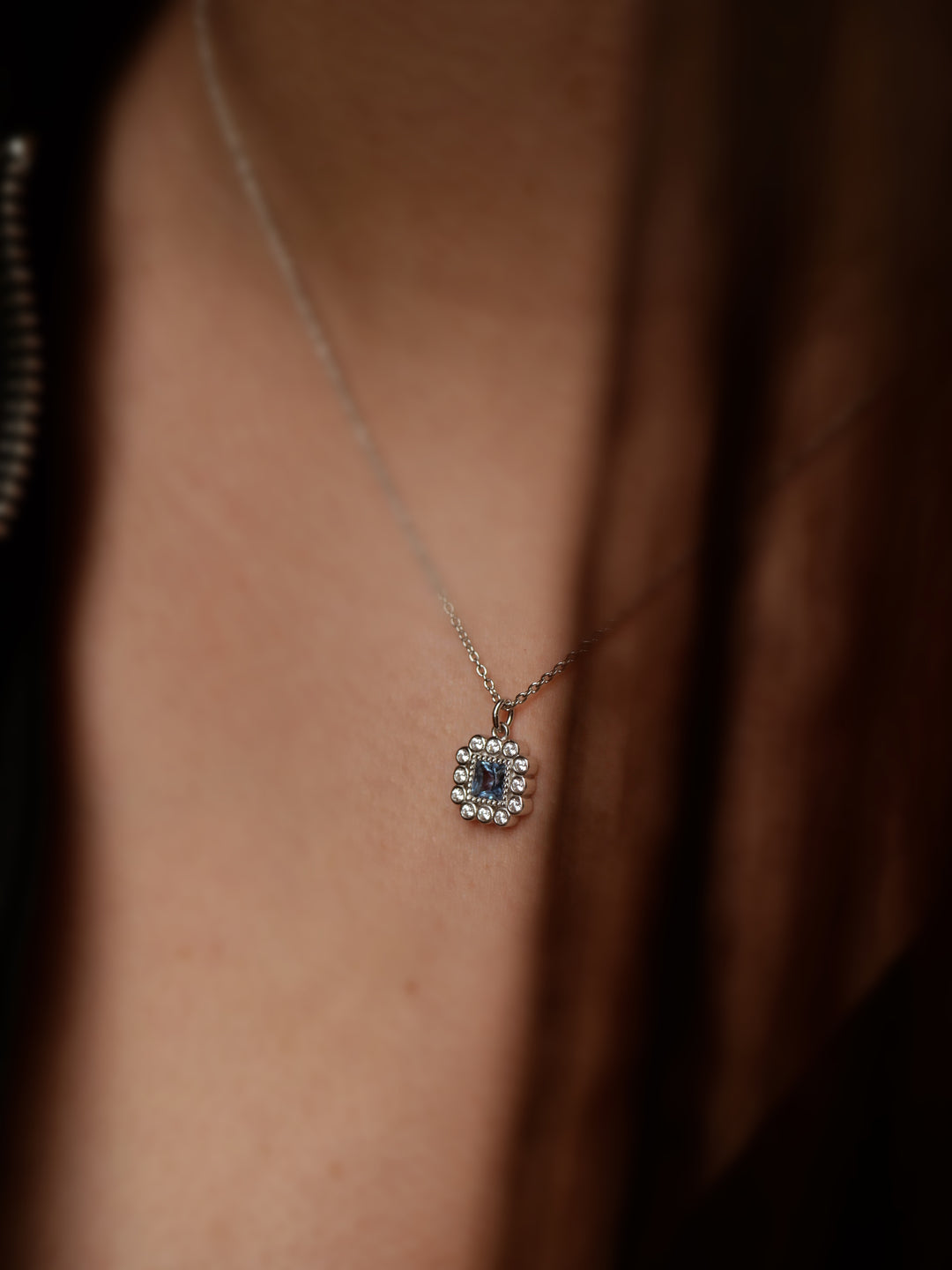 Collier Argent 925 & Oz bleu Trésor