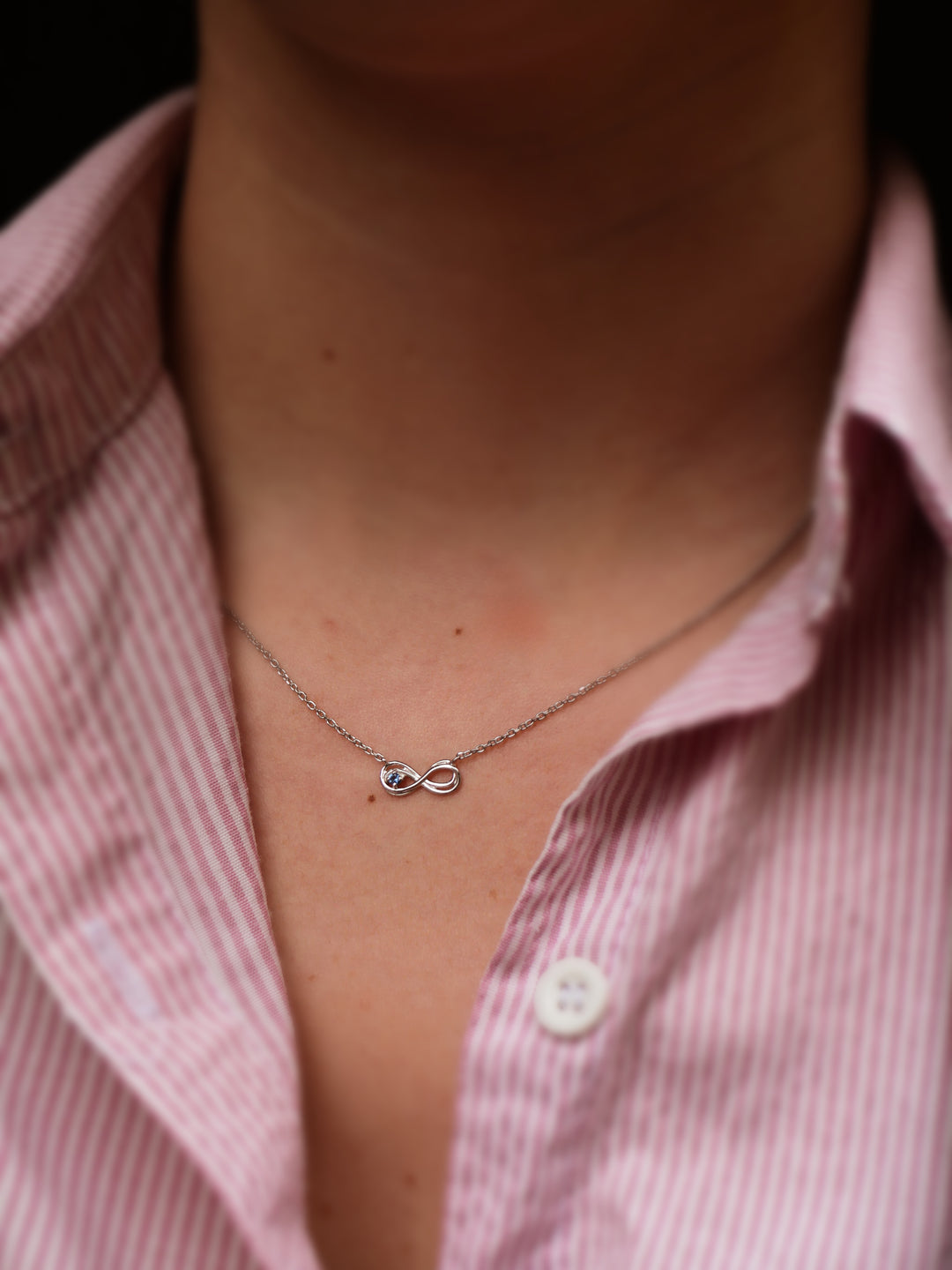 Collier Argent 925 & Oz bleu Infinitéa