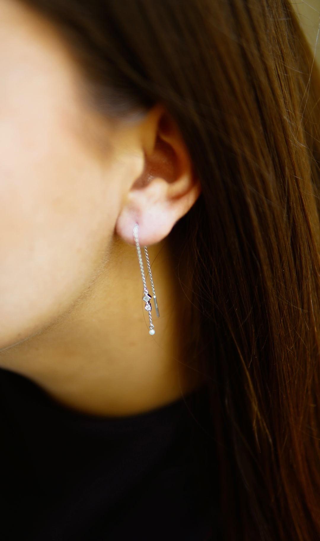 Boucles d'oreilles Argent 925 & Oz Glycine