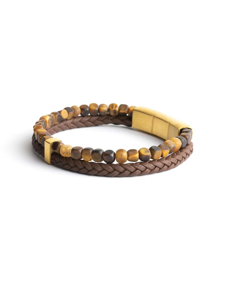 Bracelet Gemini Double Brown O32ML