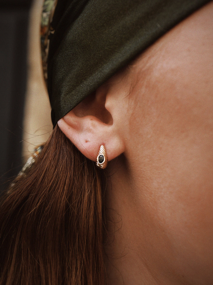 Boucles d'oreilles Plaqué Or & Oz puces Clover
