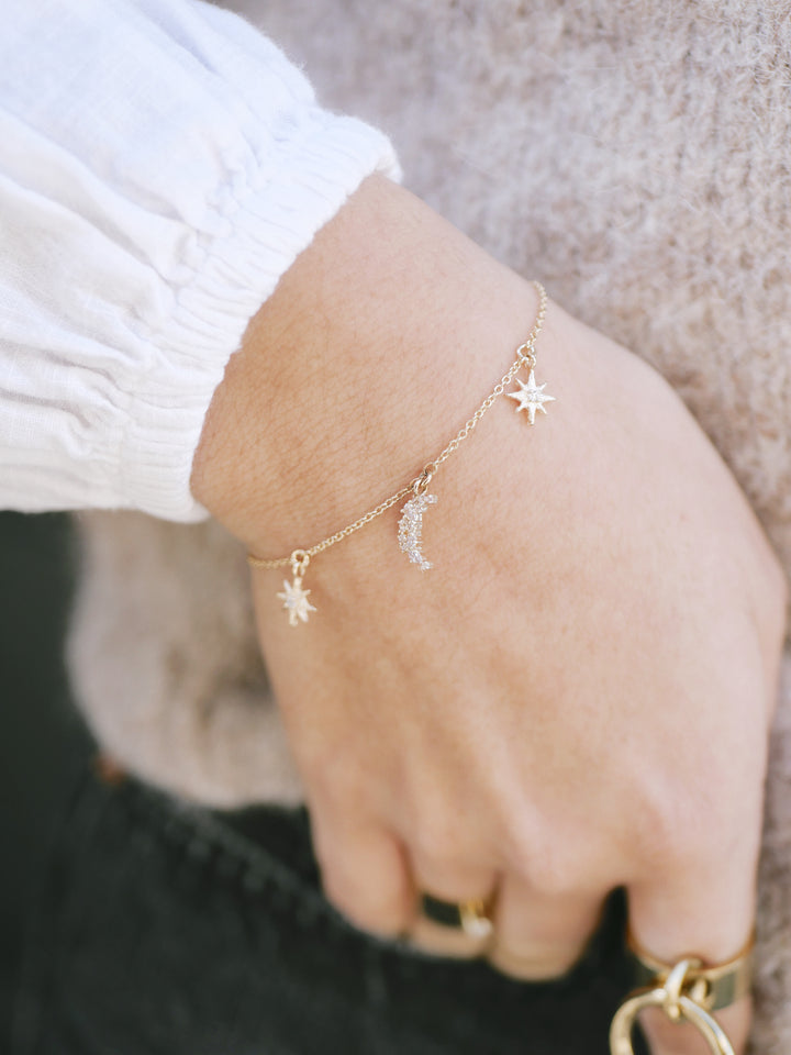 Bracelet Plaqué Or & Oz Celeste