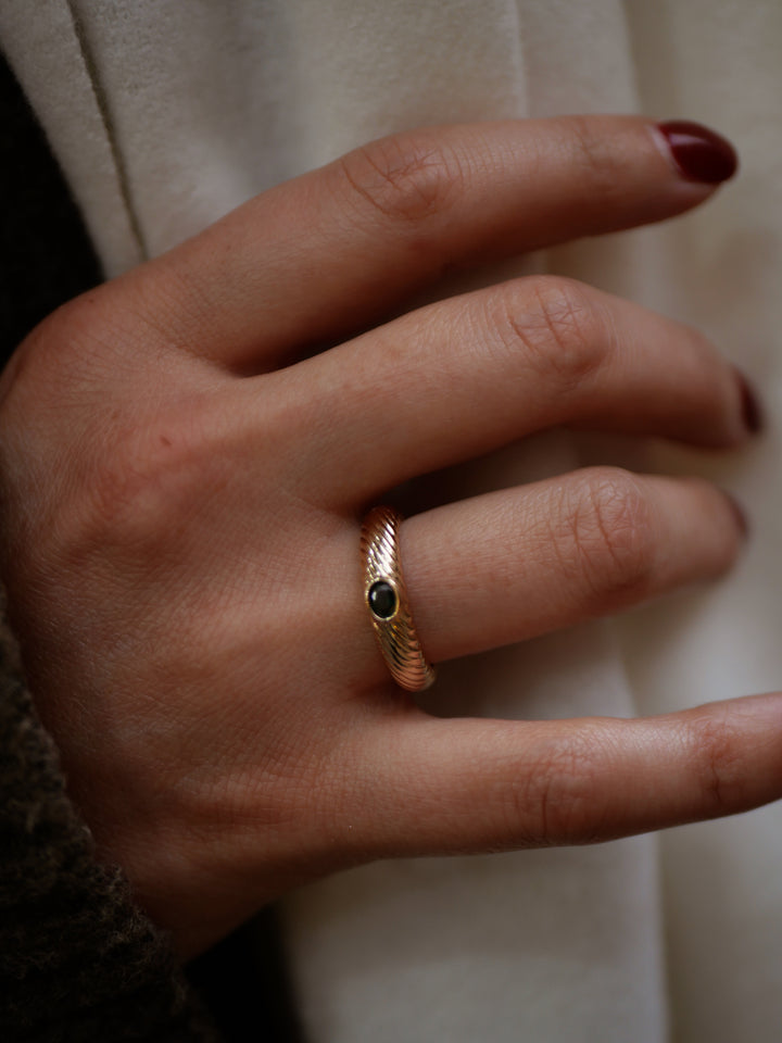 Bague Plaqué Or & Oz Clover
