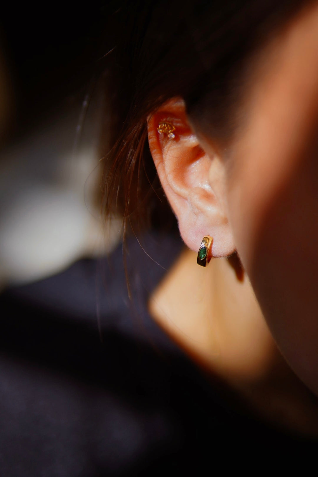 Boucles d'oreilles Plaqué Or & Oz Rox