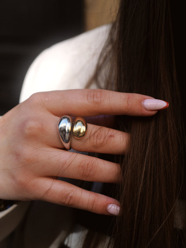 Bague Plaqué Or & Argent 925 bicolore Paloma
