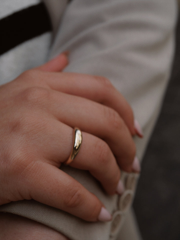 Bague Plaqué Or Bulle