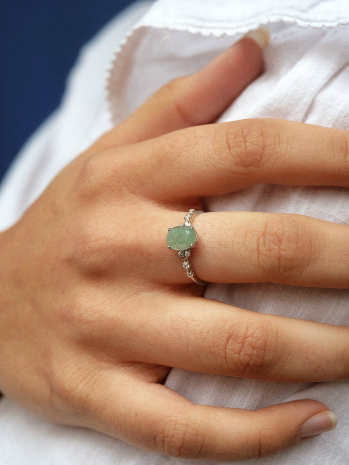 Bague Argent 925, Oz & Aventurine Rosalit