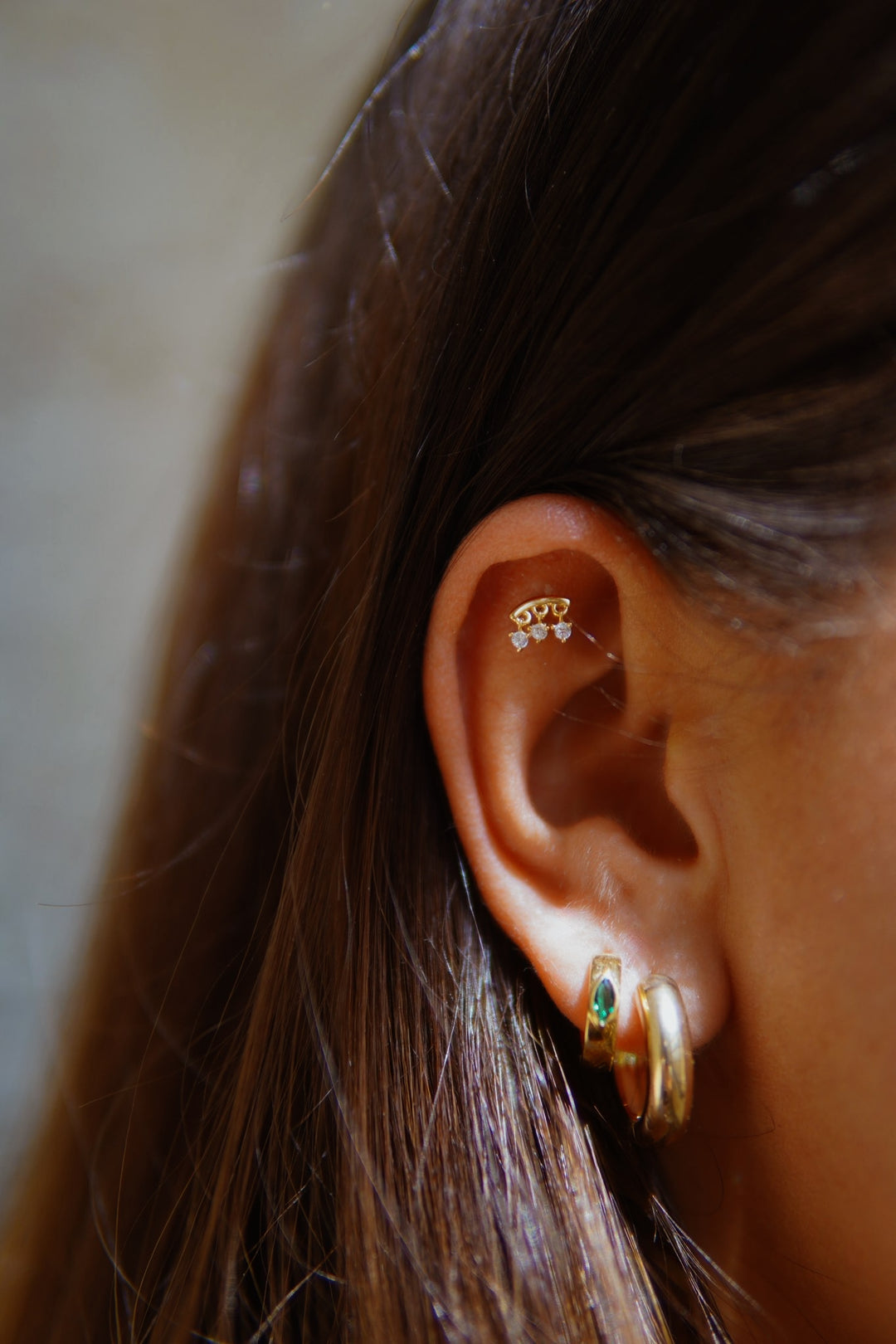 Piercing Plaqué or & Oz Tige Titane Bonita