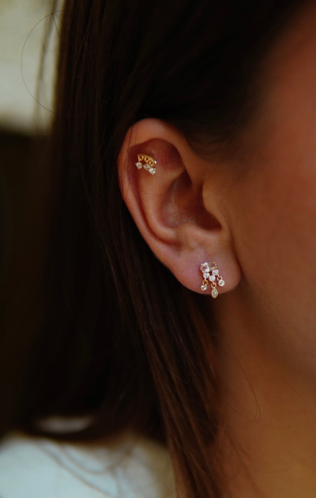 Boucles d'oreilles Plaqué Or & Oz Lina