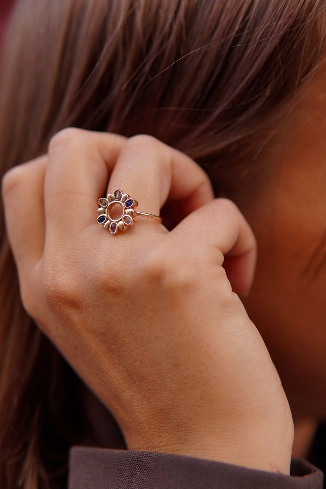Bague Plaqué Or & Oz Bluebell