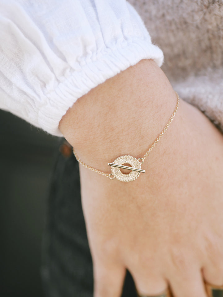 Bracelet Plaqué Or Coton Saunier