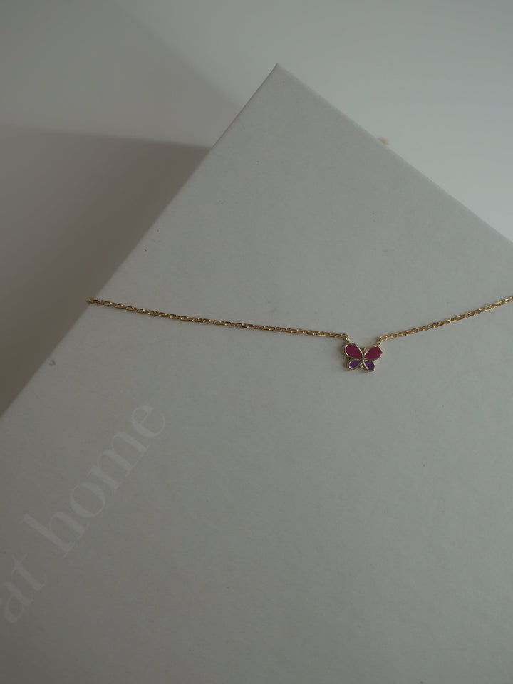 Collier Plaqué Or enfant Butterfly