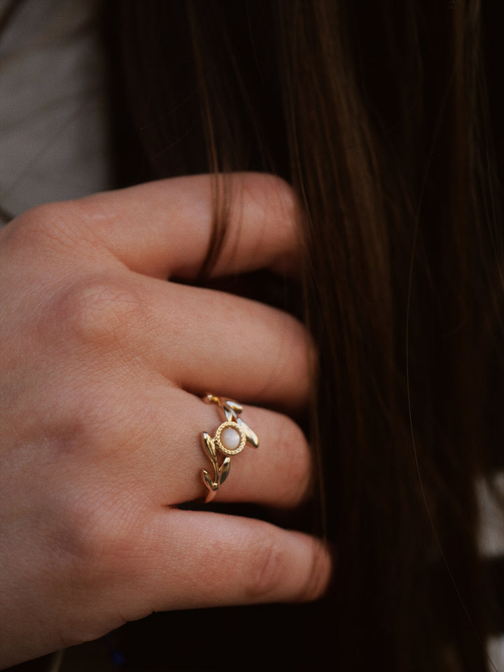 Bague Plaqué Or & Nacre Victoire