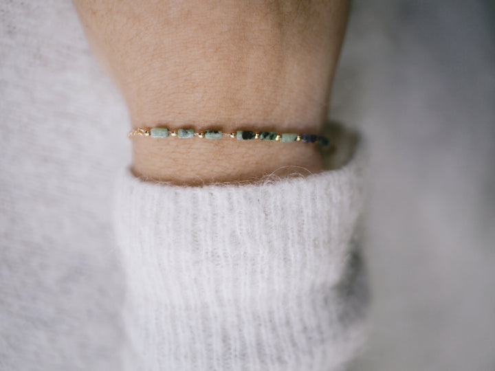 Bracelet Plaqué Or & Rubis Zoisite Aphonia