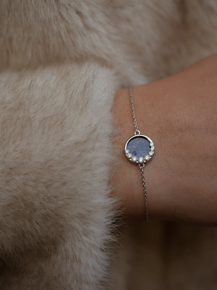 Bracelet Argent 925 & Lapis Lazuli & Oz Moon