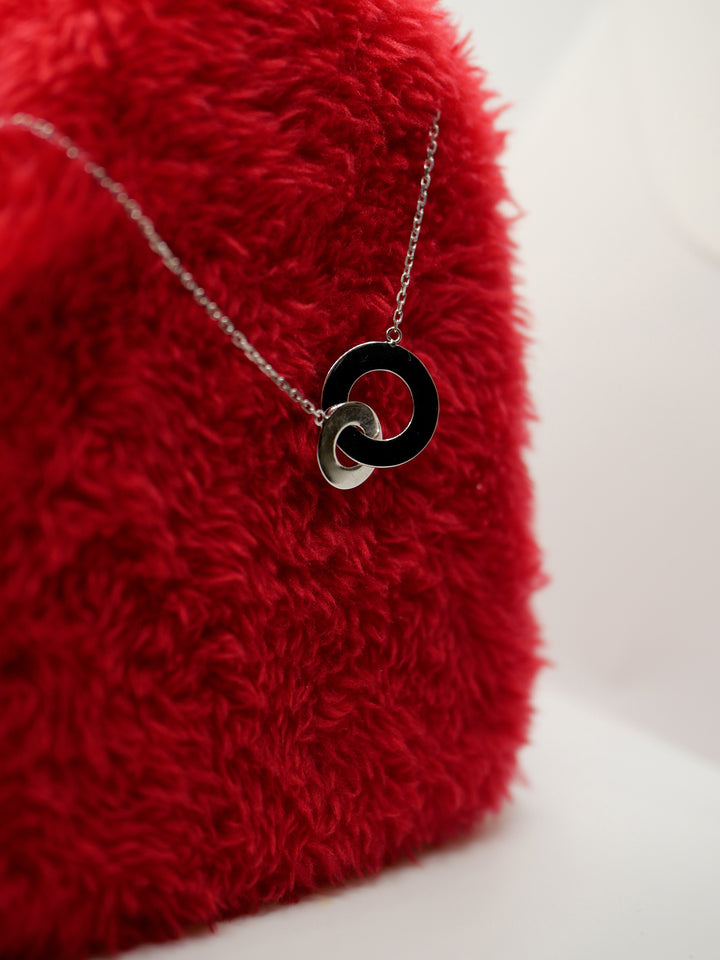 Collier Argent 925 cercles entrelacés Twin